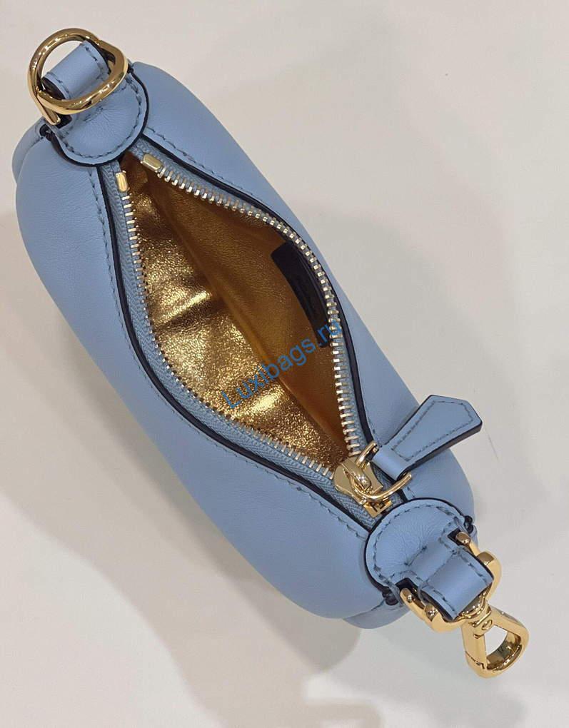 Fendi 7AS089 Nano Fendigraphy Light blue leather Charm 80056S | fendi 7as089 nano fendigraphy light blue leather charm 009