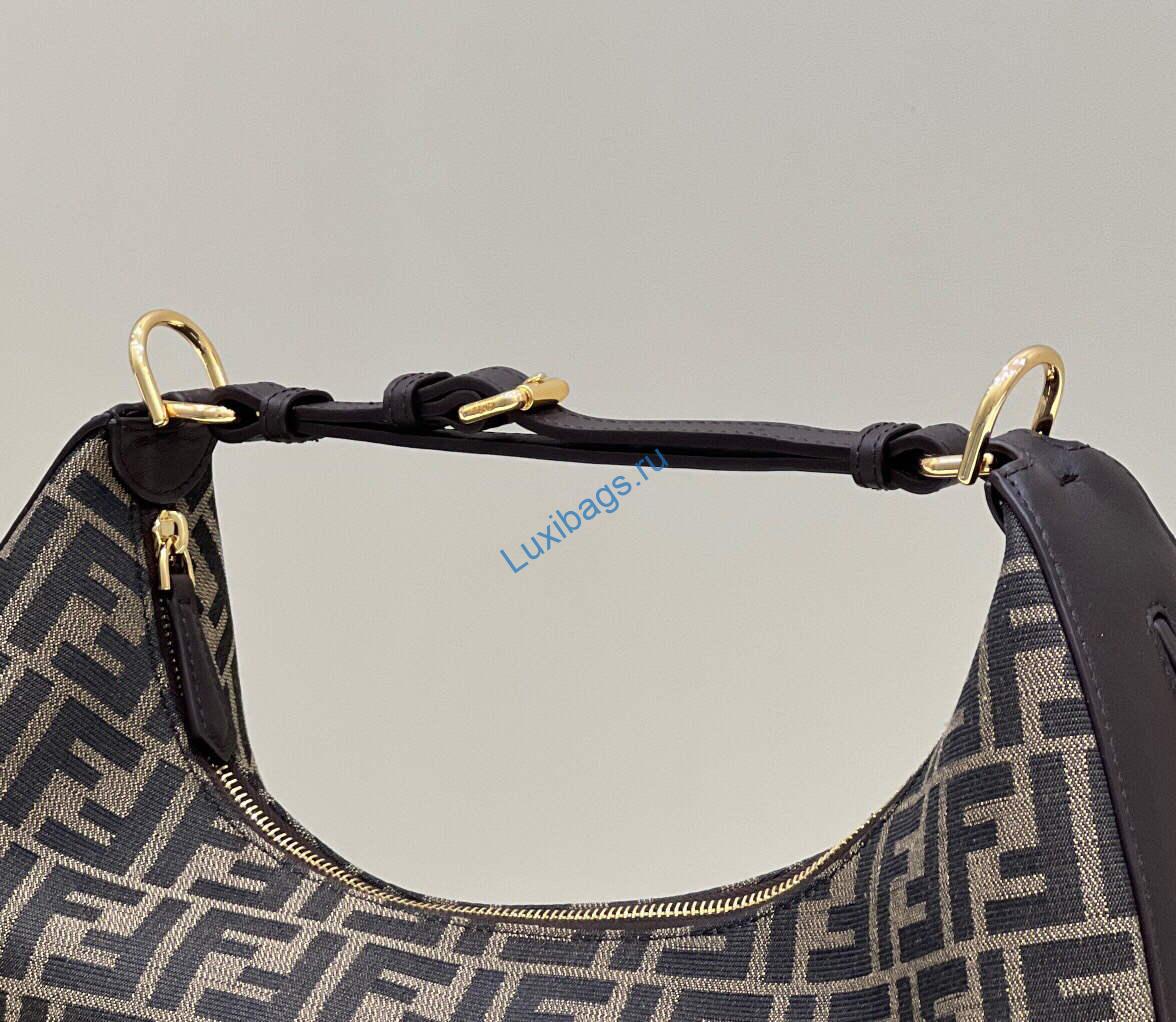 Fendi 8BR798 Fendigraphy Medium 80056L Brown leather Bag | fendi 8br798 fendigraphy small 80056m brown leather bag 005