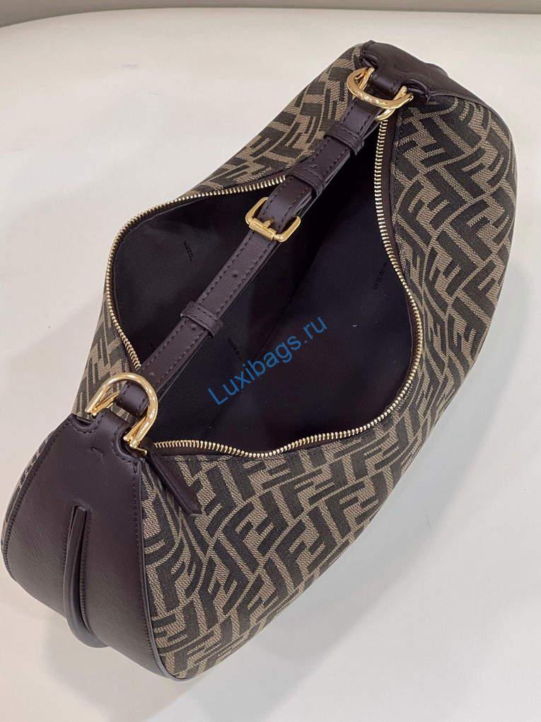 Fendi 8BR798 Fendigraphy Medium 80056L Brown leather Bag | fendi 8br798 fendigraphy small 80056m brown leather bag 009