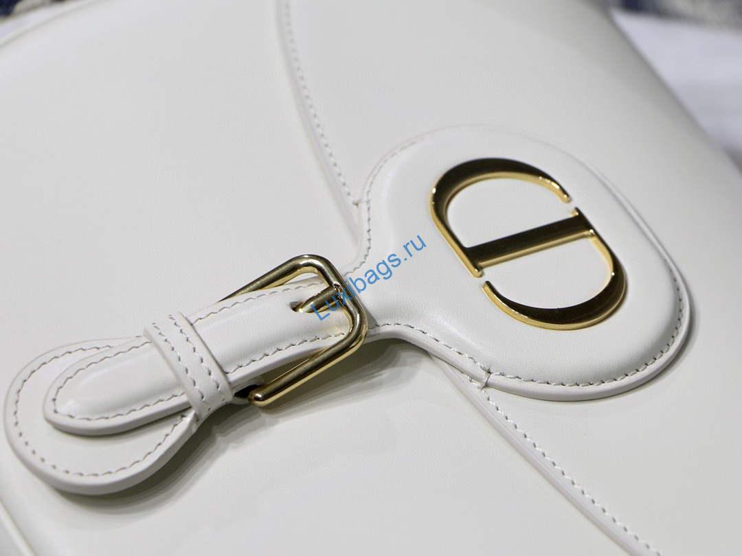 Dior M9320 Large Dior Bobby Bag Latte Box Calfskin With Blue Oblique Embroidered Strap | luxibags.ru 190