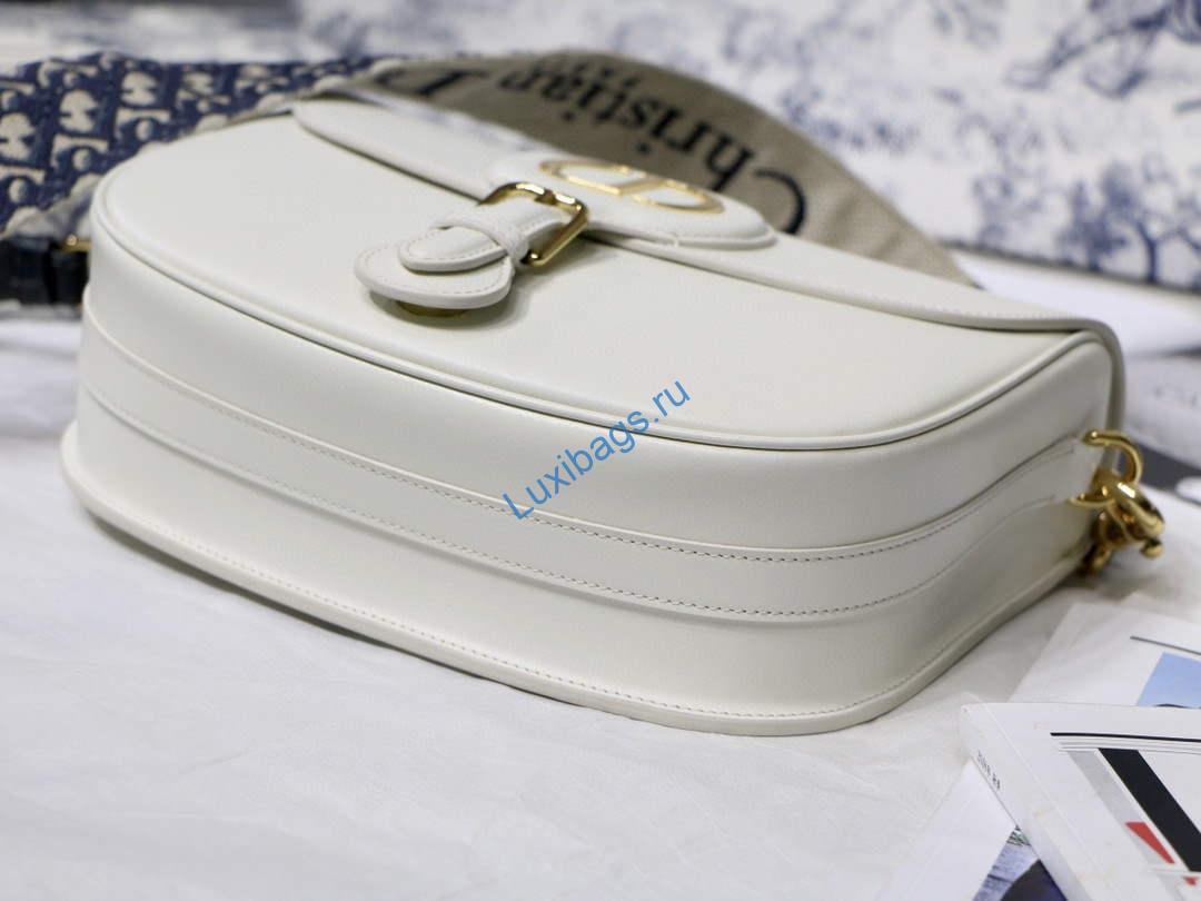 Dior M9320 Large Dior Bobby Bag Latte Box Calfskin With Blue Oblique Embroidered Strap | luxibags.ru 194