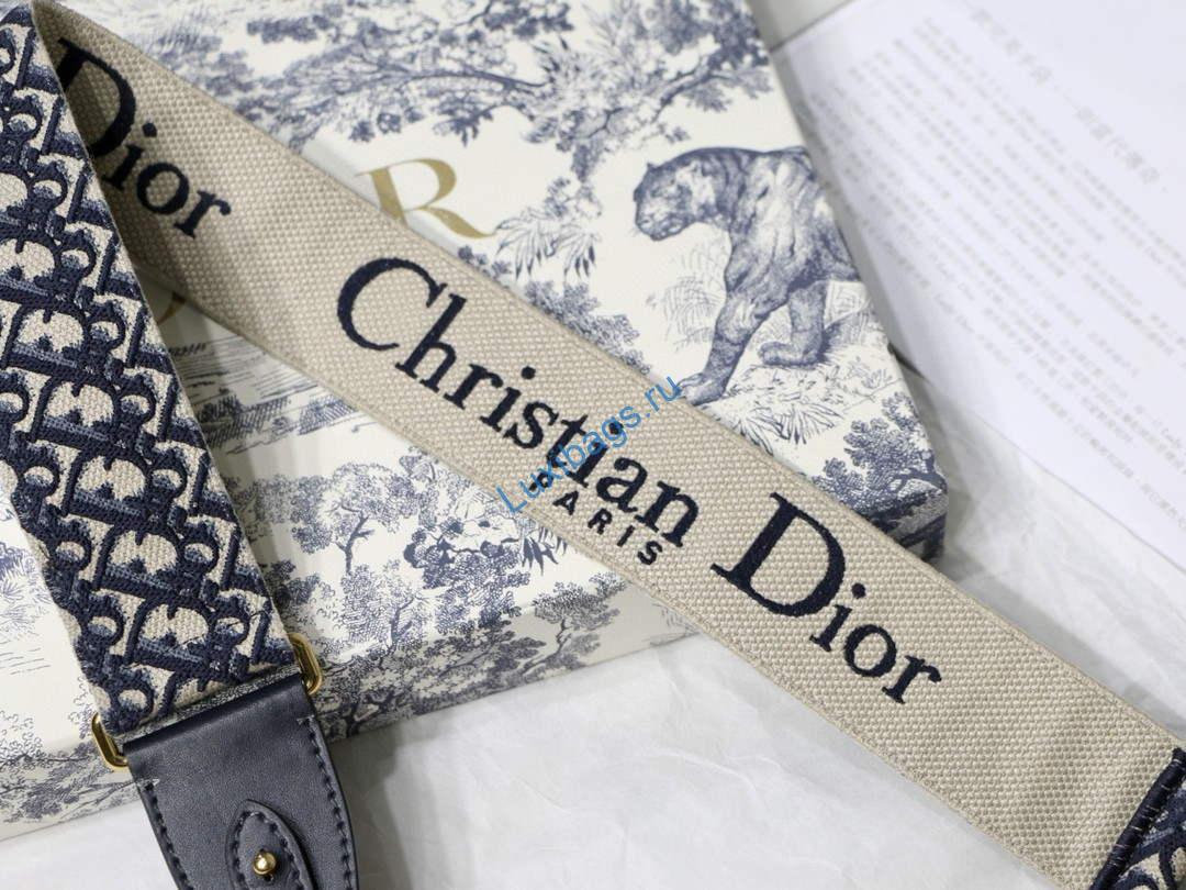 Dior M9320 Large Dior Bobby Bag Latte Box Calfskin With Blue Oblique Embroidered Strap | luxibags.ru 197
