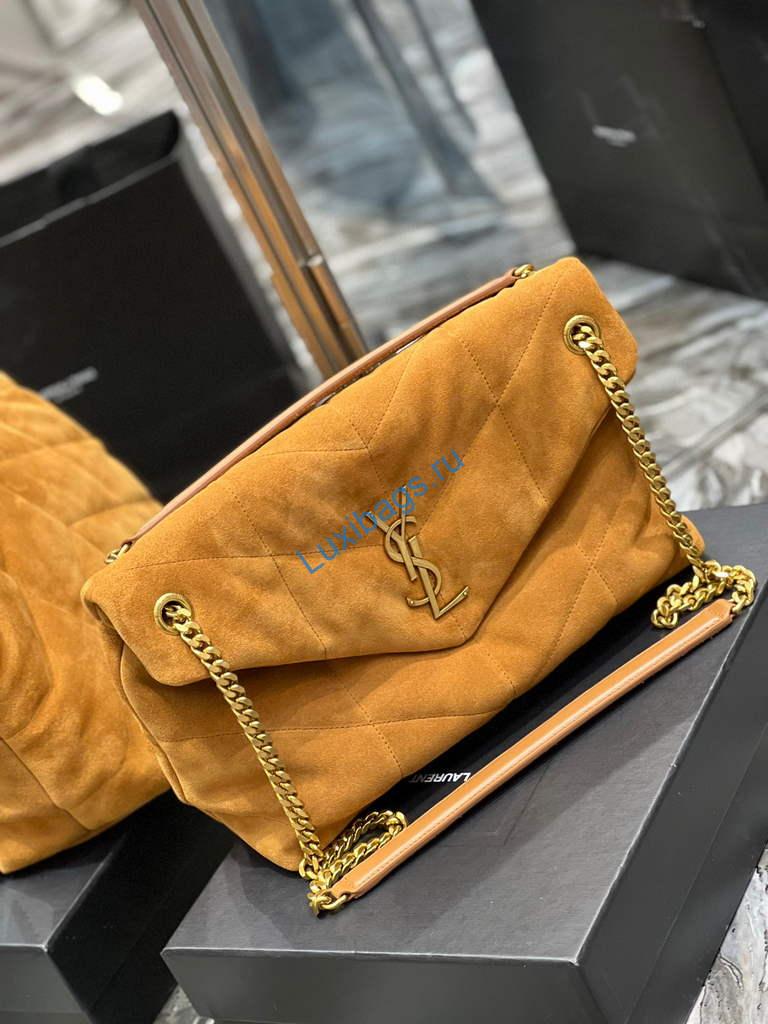YSL 577475 Saint Laurent Puffer Medium Bag In Quilted Lambskin Leather Brown | ysl 574946 saint laurent puffer medium bag in quilted lambskin leather brown 11