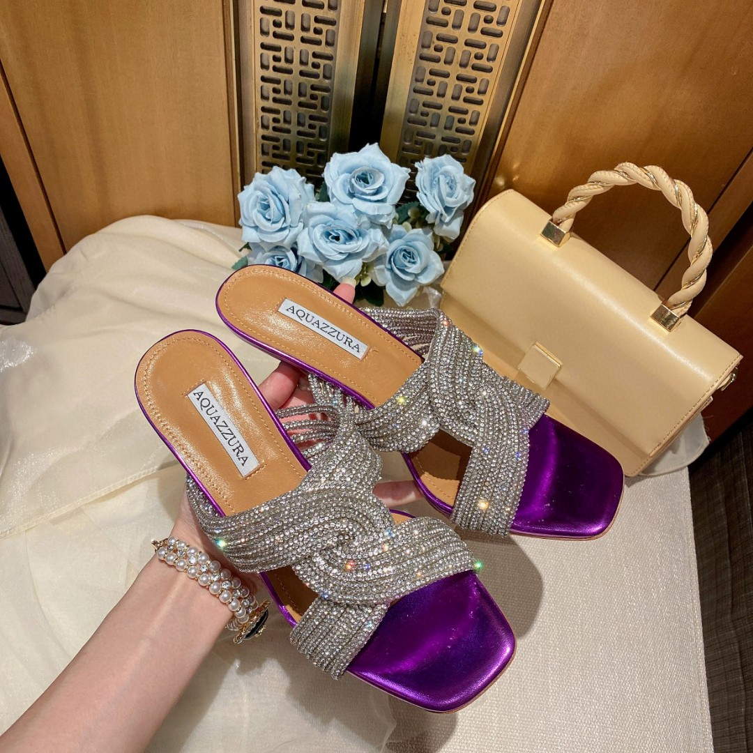 Aquazzura Golden Pineapple 22/early spring Heel 85mm A99004 Purple | aquazzura golden pineapple 22 early spring heel 85mm a99004 006