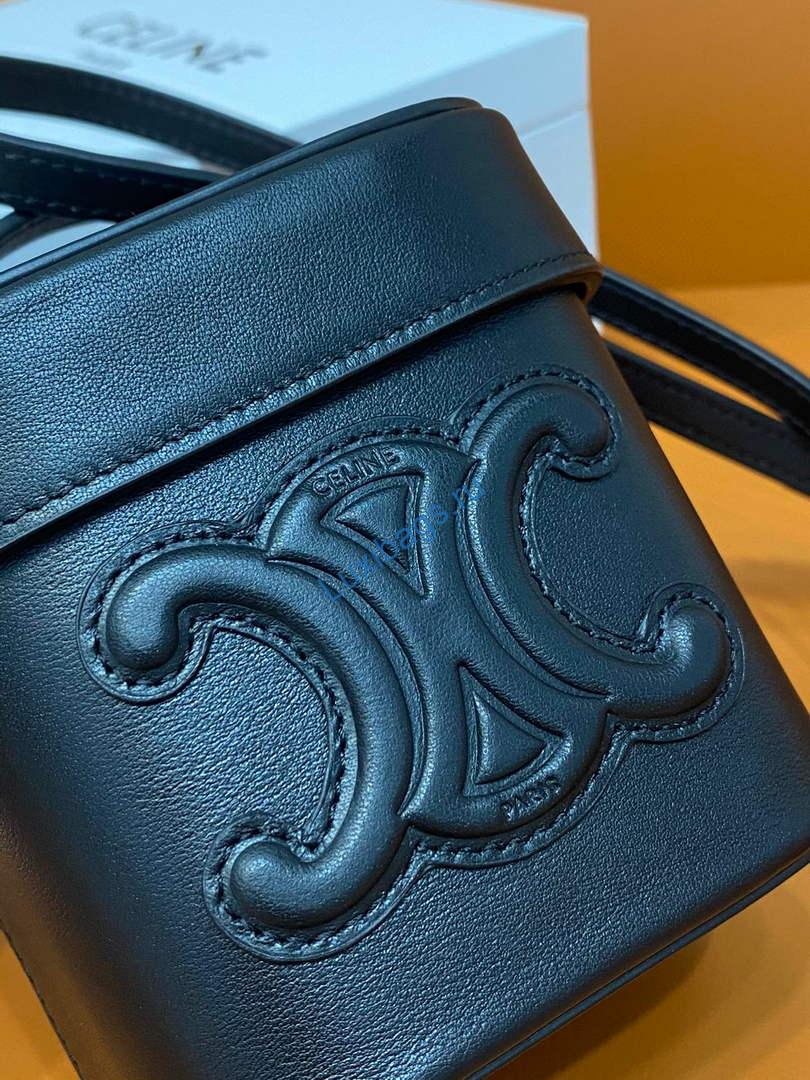 Celine 199263 SMALL BOX cuir triomphe in Smooth Calfskin Black | celine 199263 small box cuir triomphe in smooth calfskin 06
