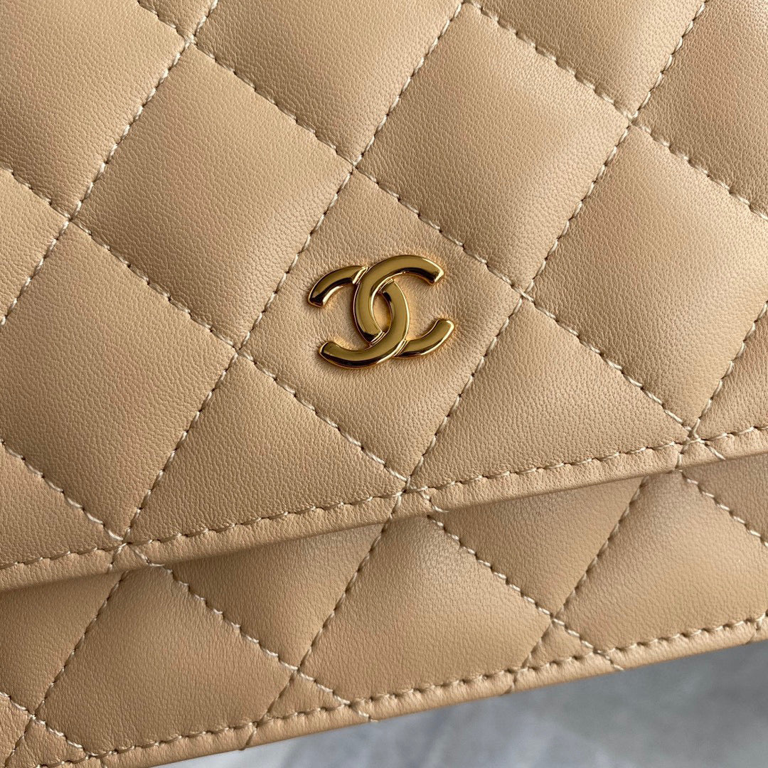 Chanel AP0250 Wallet on Chain Lambskin A33814 apricot | chanel ap0250 wallet on chain lambskin a33814 10