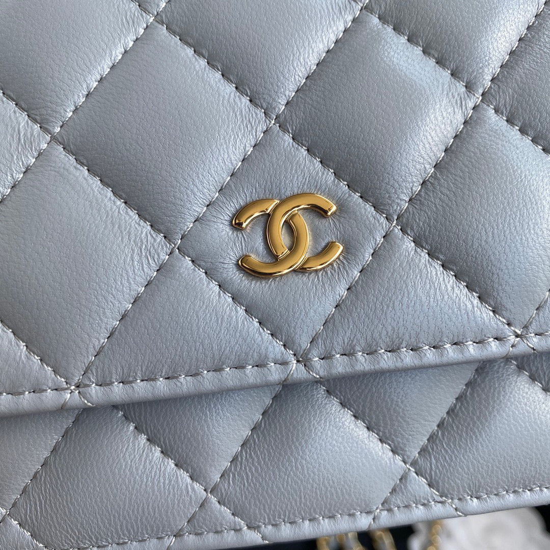 Chanel AP0250 Wallet on Chain Lambskin A33814 Gray | chanel ap0250 wallet on chain lambskin a33814 36