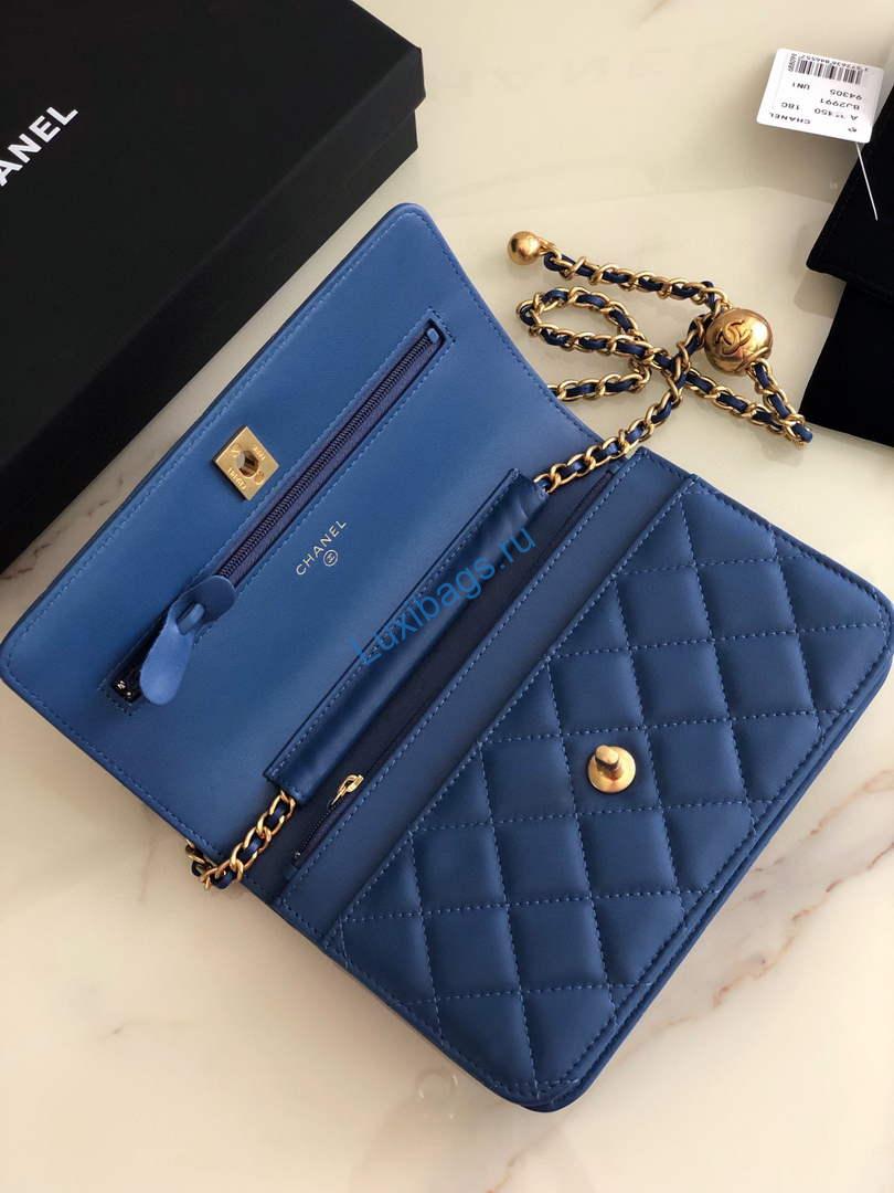 Chanel AP1450 Wallet on Chain Lambskin A33814 Navy Blue | chanel ap0250 wallet on chain lambskin a33814 navy blue 06