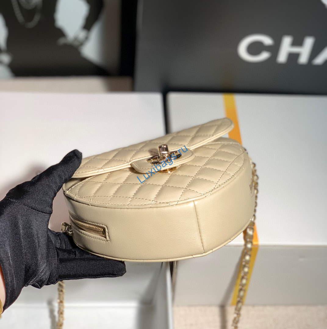 Chanel AS3191 Large Heart Bag Lambskin Gold | chanel as3191 large heart bag lambskin gold 005