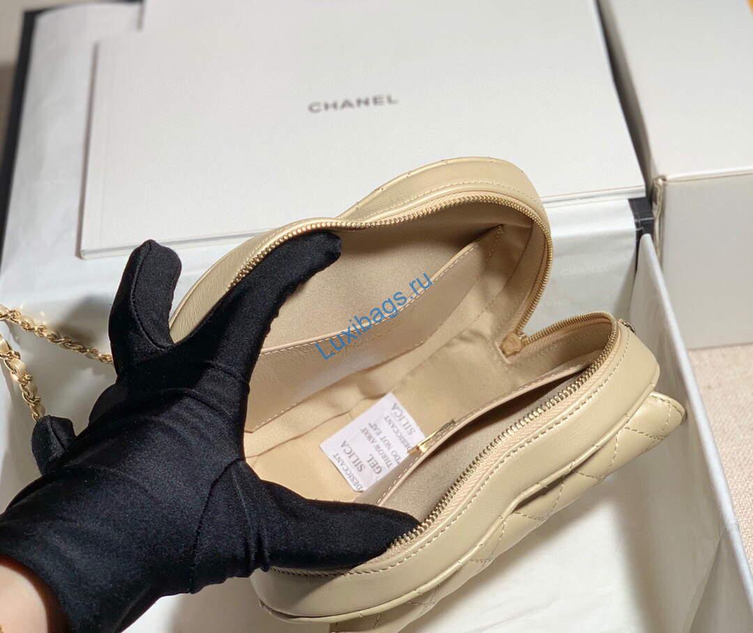 Chanel AS3191 Large Heart Bag Lambskin Gold | chanel as3191 large heart bag lambskin gold 009