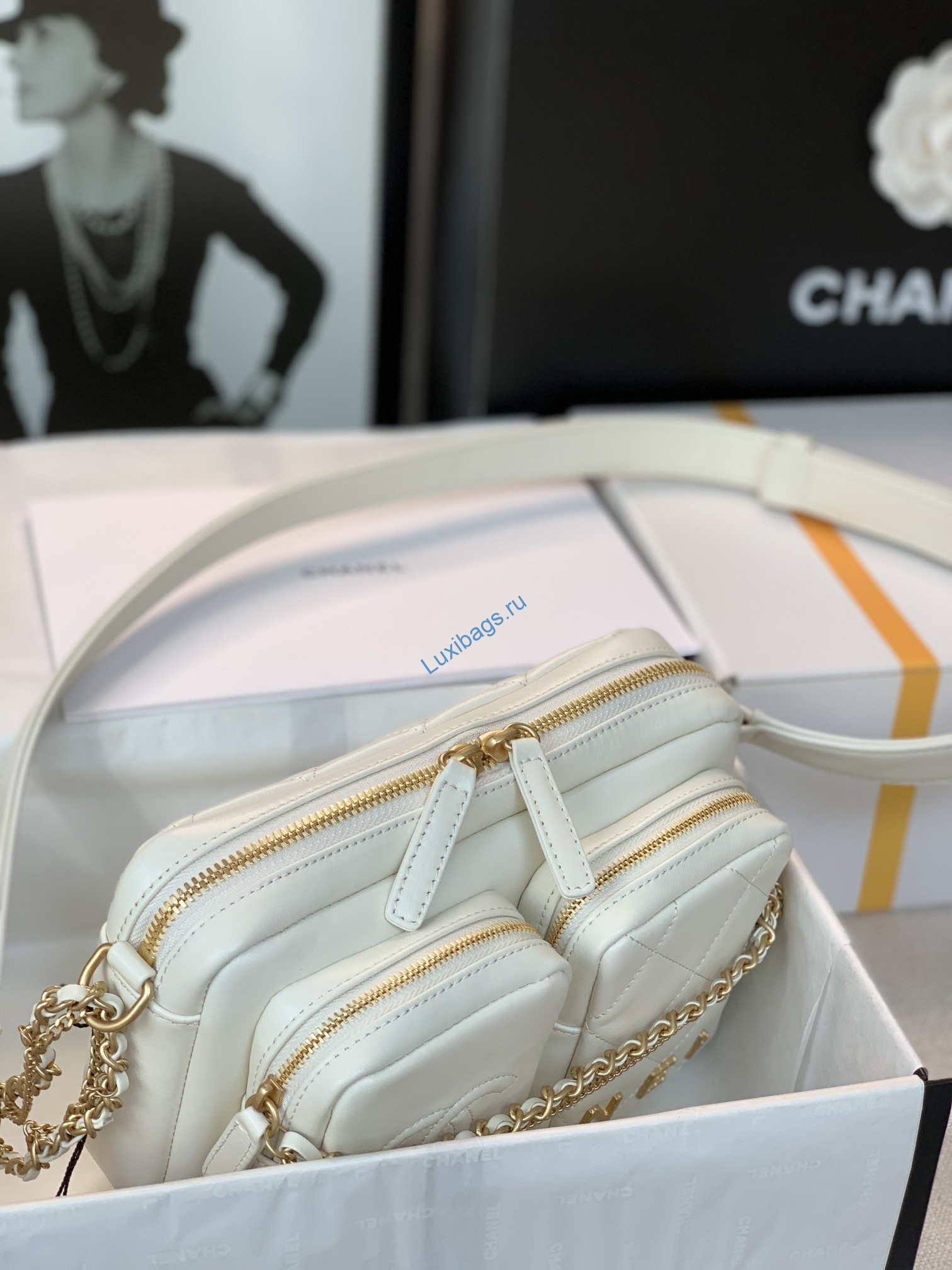 Chanel Camera Case AS2923 Bag White | chanel camera case as2923 bag white 004