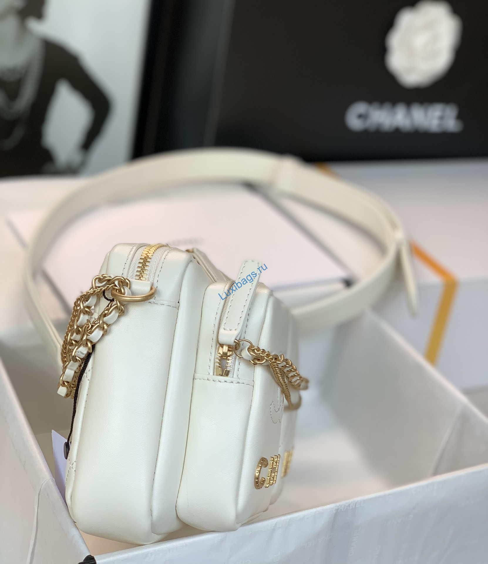 Chanel Camera Case AS2923 Bag White | chanel camera case as2923 bag white 005