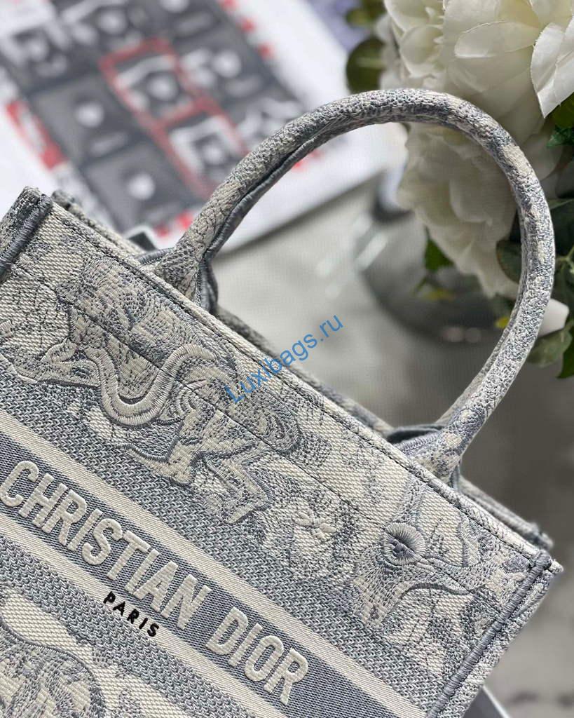 Dior Book Tote M1265 Small Dior Toile De Jouy Reverse Embroidery Gray | dior book tote m1265 small dior toile de jouy reverse embroidery 03