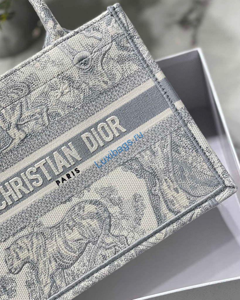 Dior Book Tote M1265 Small Dior Toile De Jouy Reverse Embroidery Gray | dior book tote m1265 small dior toile de jouy reverse embroidery 04