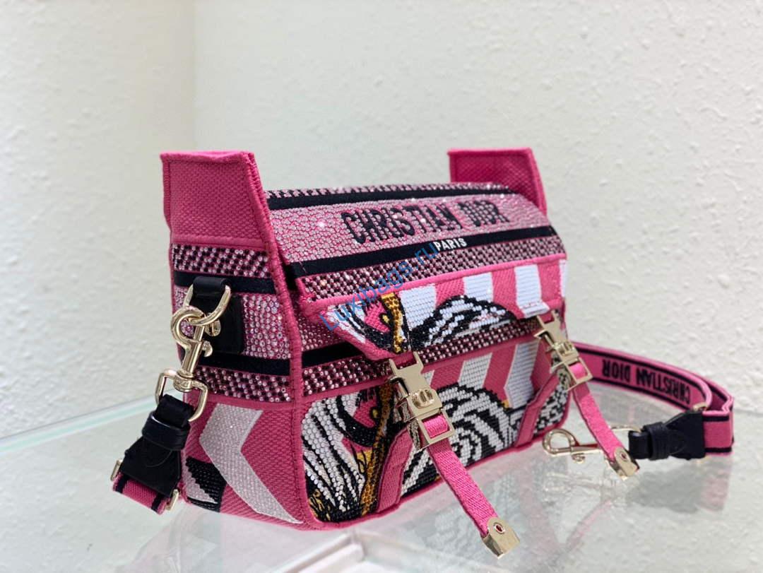 Dior M1241 Small Diorcamp Bag Pink Multicolor Toile de Jouy Zoom | dior m1241 small diorcamp bag pink multicolor toile de jouy zoom 1