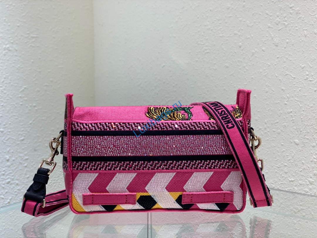 Dior M1241 Small Diorcamp Bag Pink Multicolor Toile de Jouy Zoom | dior m1241 small diorcamp bag pink multicolor toile de jouy zoom 3