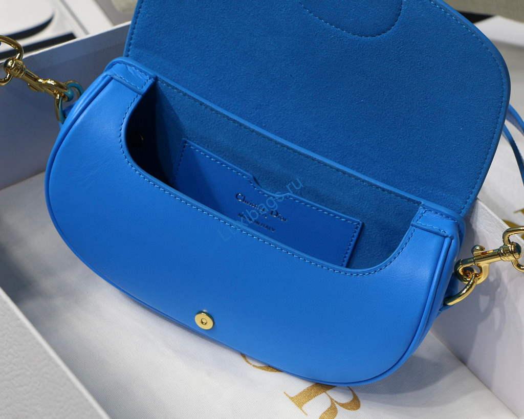 Dior M9327 dior Bobby bag East West Box Calfskin Blue | dior m9327 dior bobby bag east west box calfskin 09