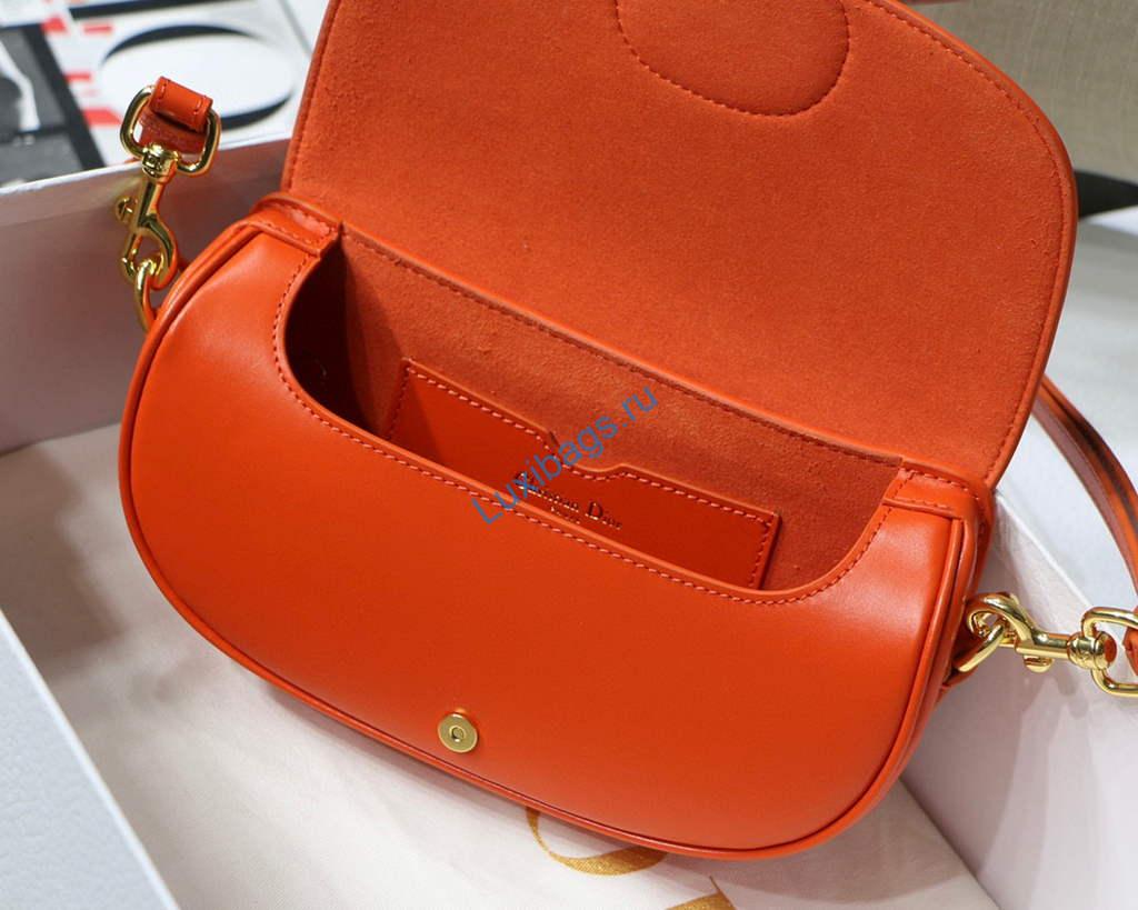 Dior M9327 dior Bobby bag East West Box Calfskin Orange | dior m9327 dior bobby bag east west box calfskin 18