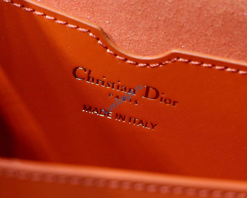 Dior M9327 dior Bobby bag East West Box Calfskin Orange | dior m9327 dior bobby bag east west box calfskin 19
