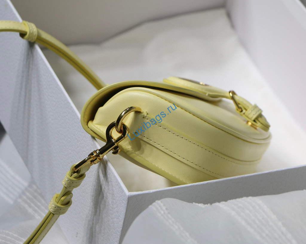 Dior M9327 dior Bobby bag East West Box Calfskin Light Yellow | dior m9327 dior bobby bag east west box calfskin 25