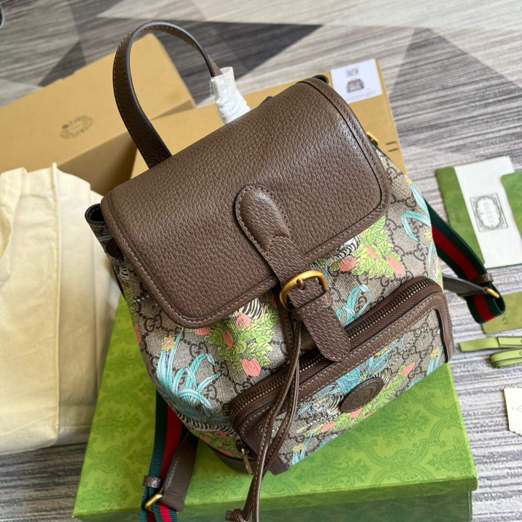 Gucci 674147 Backpack with Interlocking G Brown | gucci 674147 backpack with interlocking g 007