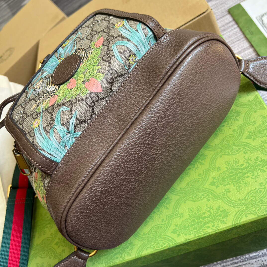Gucci 674147 Backpack with Interlocking G Brown | gucci 674147 backpack with interlocking g 009