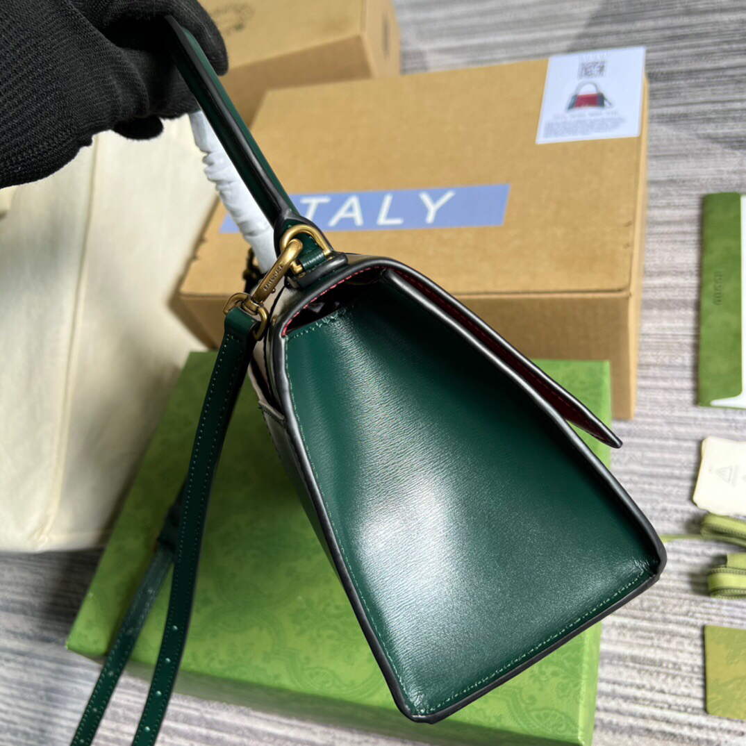 Gucci 681697 The Hacker Project Small Hourglass Bag Green red | gucci 681697 the hacker project small hourglass bag 004