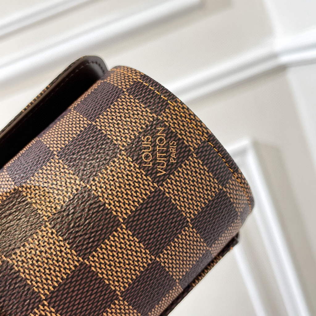 Louis Vuitton 3 Watch Case Damier Graphite Canvas N41137 Cofee | louis vuitton 3 watch case m47530 monogram canvas 06