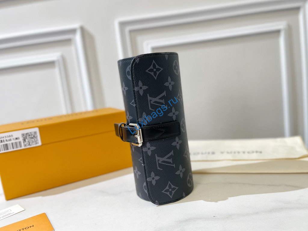 Louis Vuitton 3 Watch Case Monogram Eclipse Canvas M43385 | louis vuitton 3 watch case m47530 monogram canvas 30