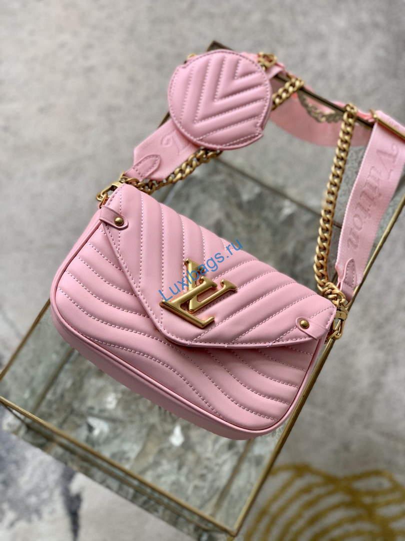 LV M56468 Louis Vuitton New Wave Multi-Pochette Leather M56461 Pink | lv m56461 louis vuitton new wave multi pochette leather black 003