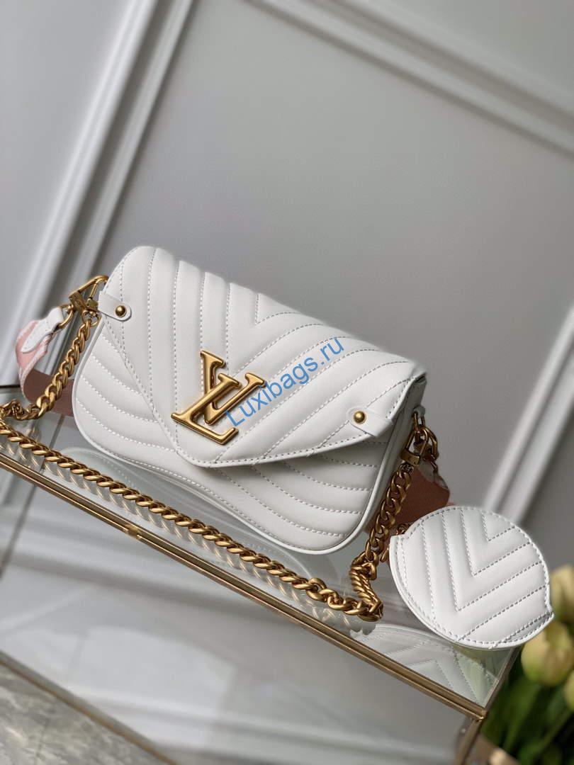 LV M56466 Louis Vuitton New Wave Multi-Pochette Leather M56461 White