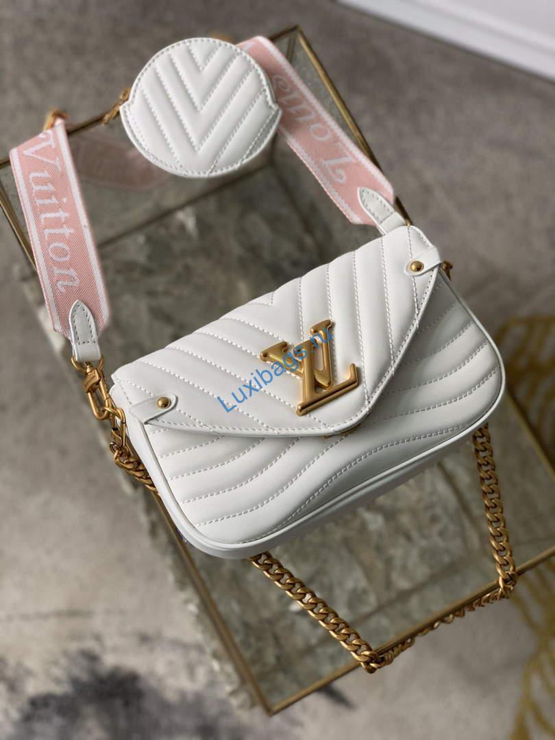 LV M56466 Louis Vuitton New Wave Multi-Pochette Leather M56461 White | lv m56461 louis vuitton new wave multi pochette leather black 021