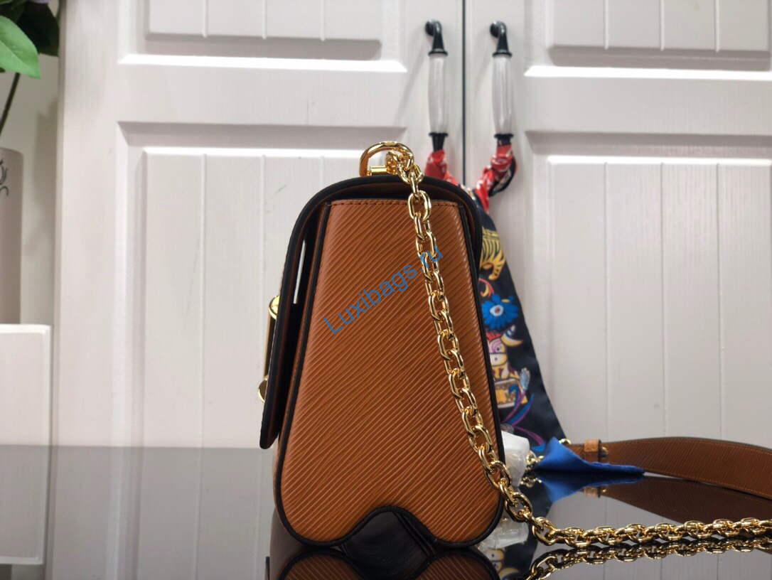 LV M59686 Louis Vuitton Twist MM Gold Miel Brown | lv m59686 louis vuitton twist mm gold miel brown 003