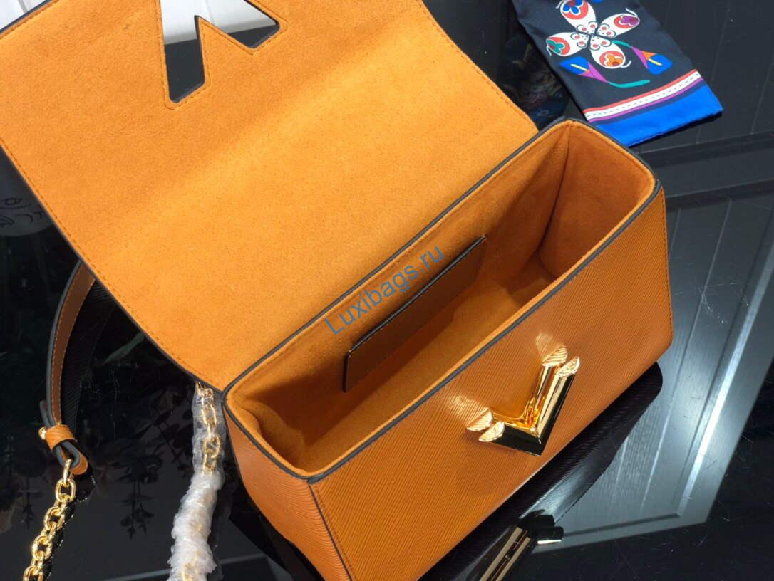 LV M59686 Louis Vuitton Twist MM Gold Miel Brown | lv m59686 louis vuitton twist mm gold miel brown 009