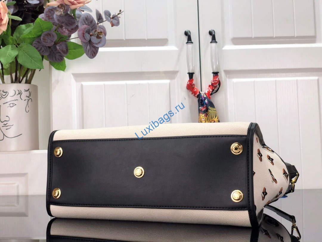 LV M59842 Louis Vuitton On My Side MM Tote Bag Black | lv m59842 louis vuitton on my side mm tote bag black 005