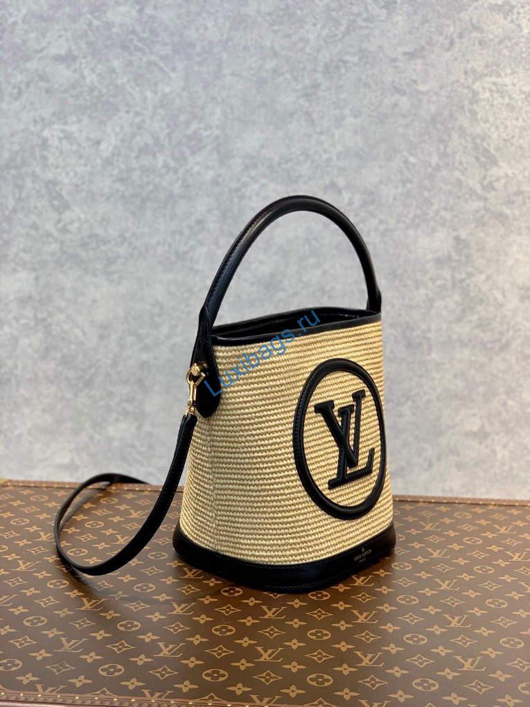 LV M59961 Louis Vuitton Petit Bucket Bag Black | lv m59961 louis vuitton petit bucket bag black 004