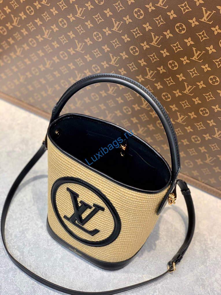 LV M59961 Louis Vuitton Petit Bucket Bag Black | lv m59961 louis vuitton petit bucket bag black 008