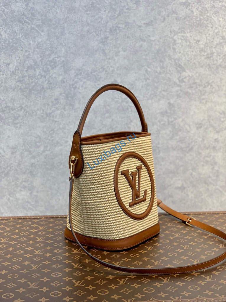 LV M59962 Louis Vuitton Petit Bucket Bag Caramel Brown | lv m59962 louis vuitton petit bucket bag caramel brown 004