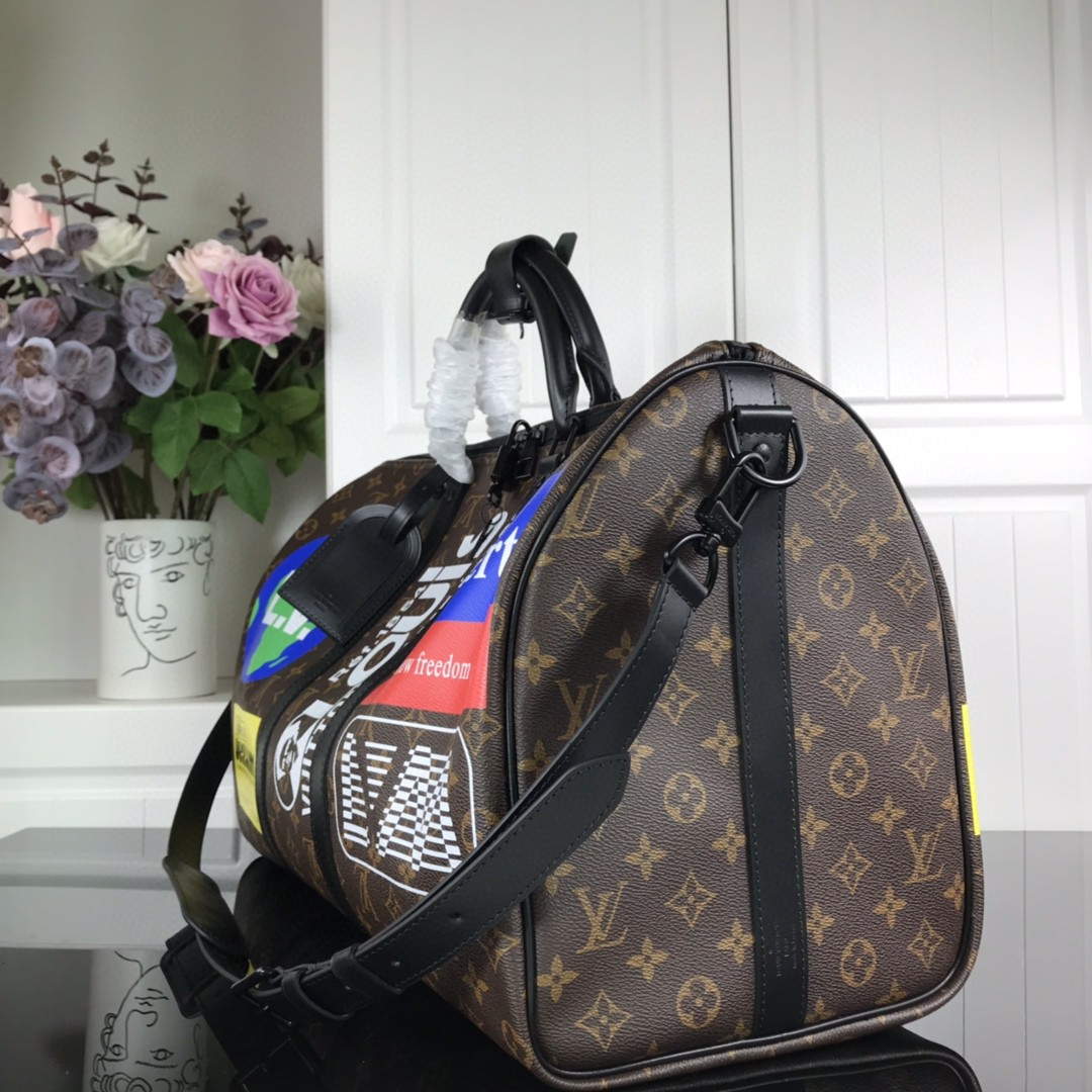 LV N44642 Louis Vuitton Keepall 50B Travel Bag Monogram | lv n44642 louis vuitton keepall 50b travel bag monogram 002