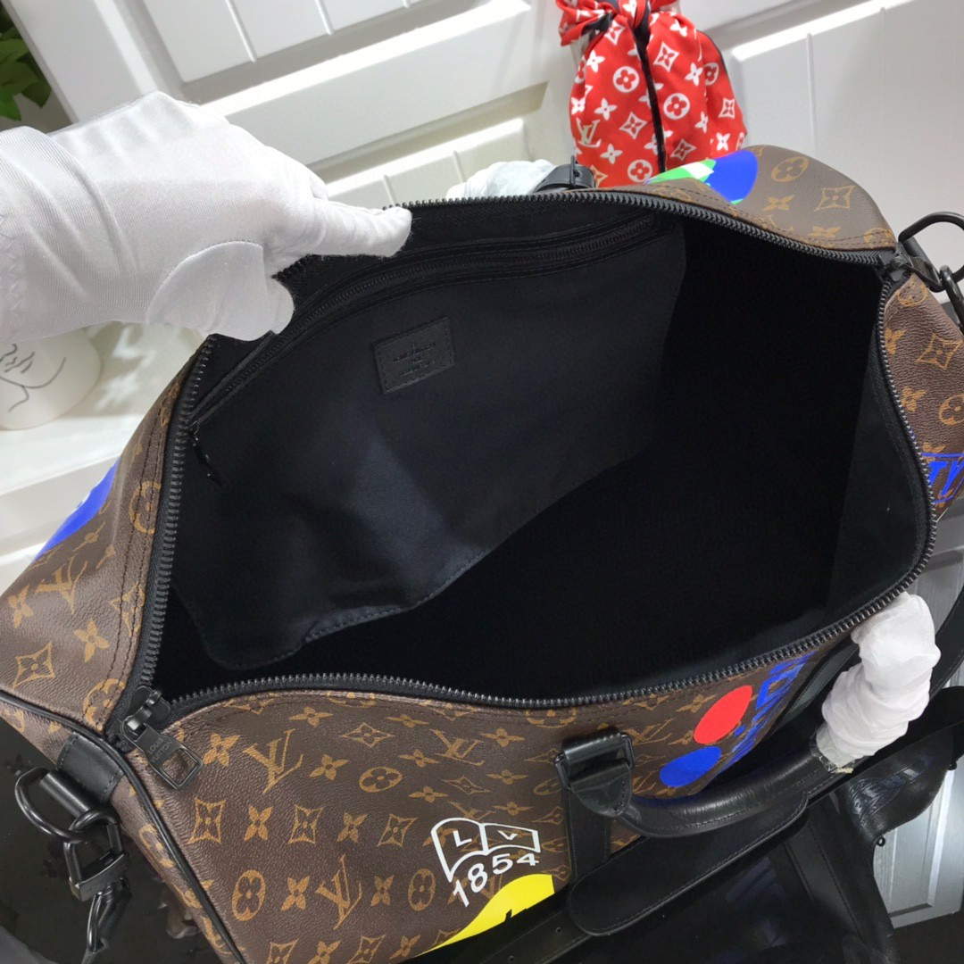 LV N44642 Louis Vuitton Keepall 50B Travel Bag Monogram | lv n44642 louis vuitton keepall 50b travel bag monogram 009