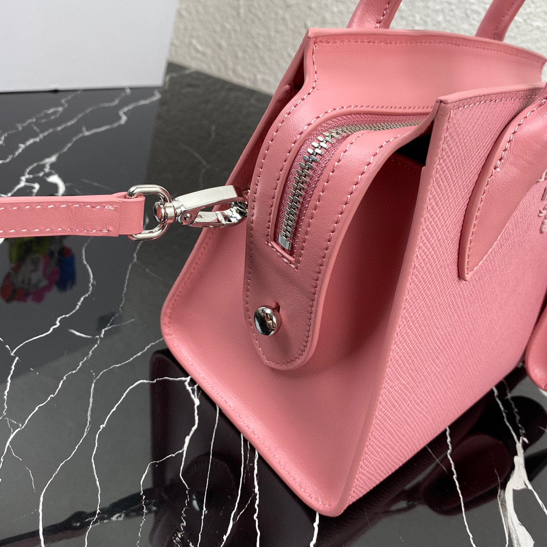 Prada 1BA269 Saffiano Leather Prada Monochrome Bag Pink | prada 1ba269 saffiano leather prada monochrome bag 24