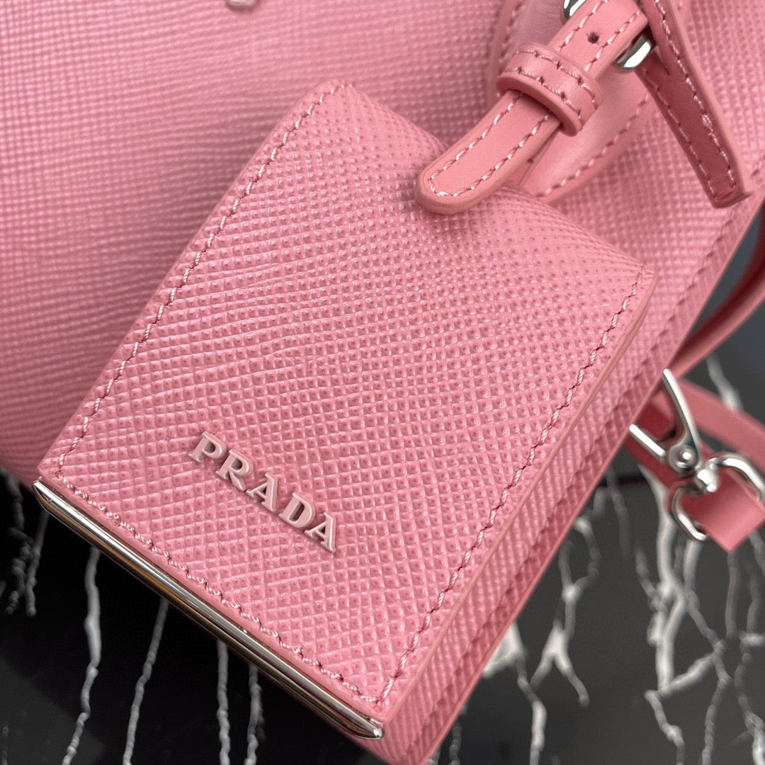 Prada 1BA269 Saffiano Leather Prada Monochrome Bag Pink | prada 1ba269 saffiano leather prada monochrome bag 25