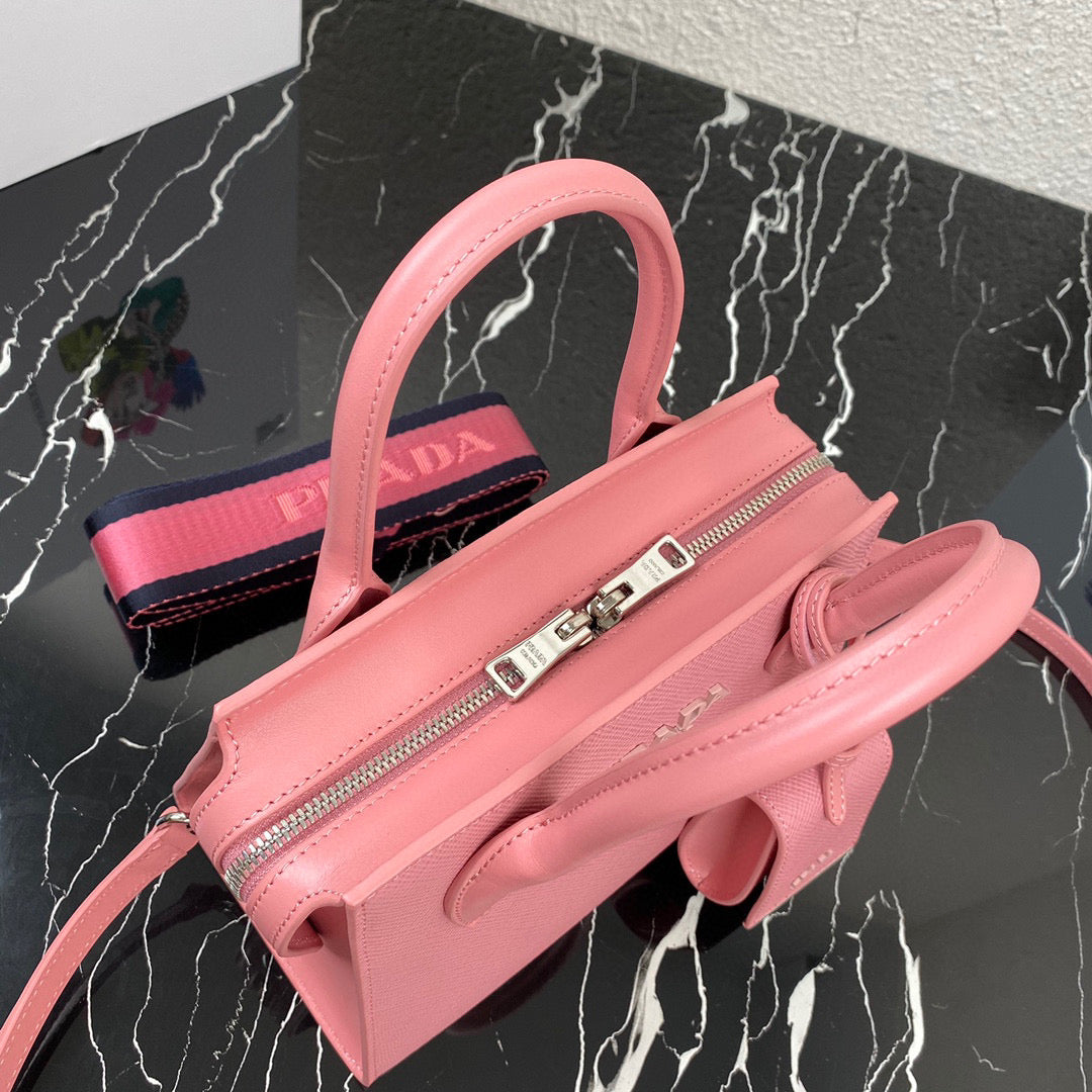 Prada 1BA269 Saffiano Leather Prada Monochrome Bag Pink | prada 1ba269 saffiano leather prada monochrome bag 26