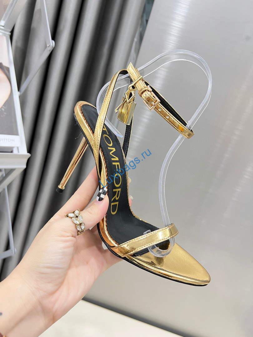 Tomford Shiny Leather Padlock Pointy Naked Sandal 105mm W228023 | tomford shiny leather padlock pointy naked sandal 105mm w22802 34