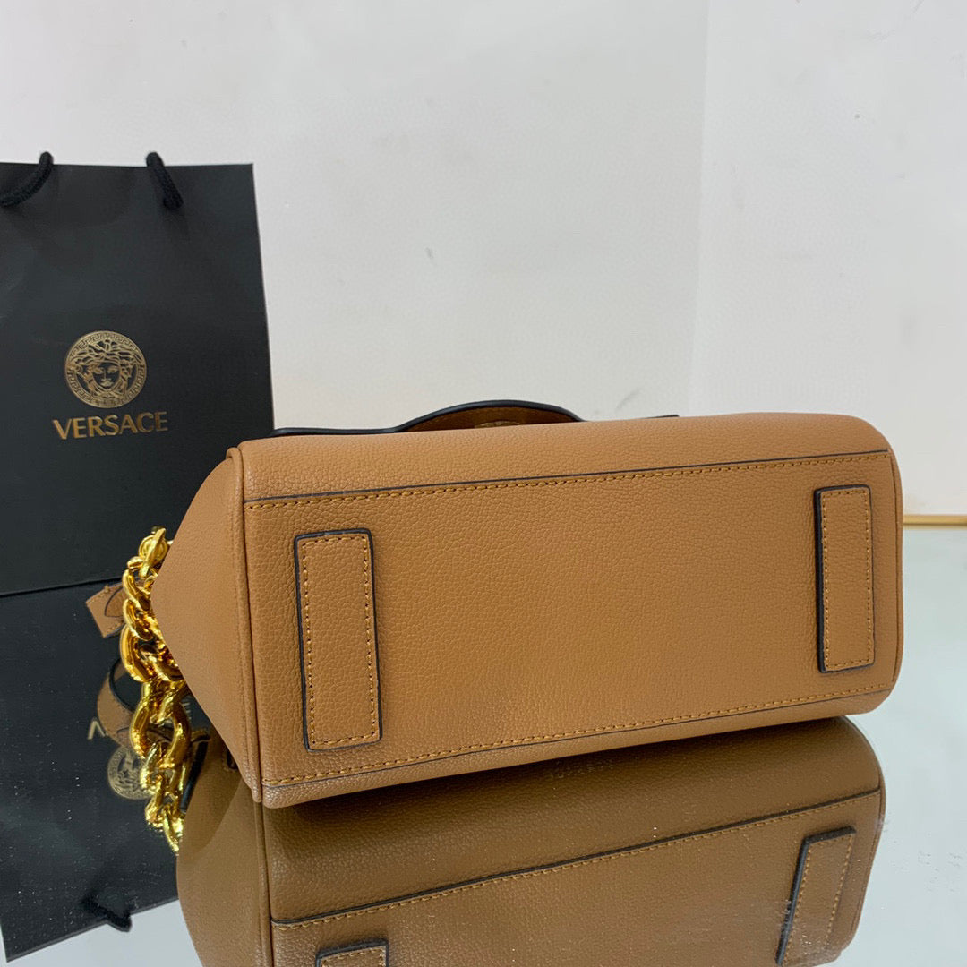 Versace DBFI039 La Medusa Medium Handbag 1039 Tan | versace dbfi039 la medusa medium handbag 1039 74