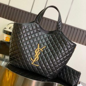YSL 698651 Icare Maxi Shopping Bag In Quilted Lambskin