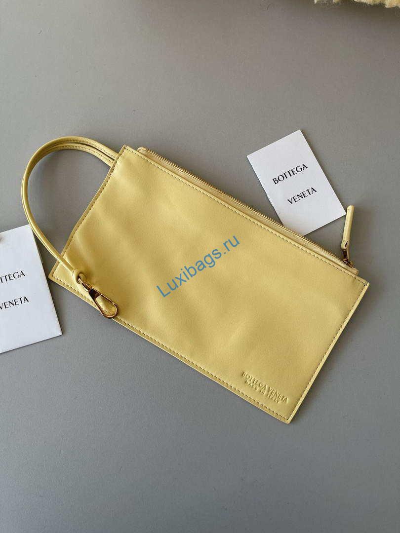 Bottega Veneta BV 652867 Arco Tote Intreccio shearling Light Yellow | bottega veneta bv 652867 arco tote intreccio shearling yellow 015