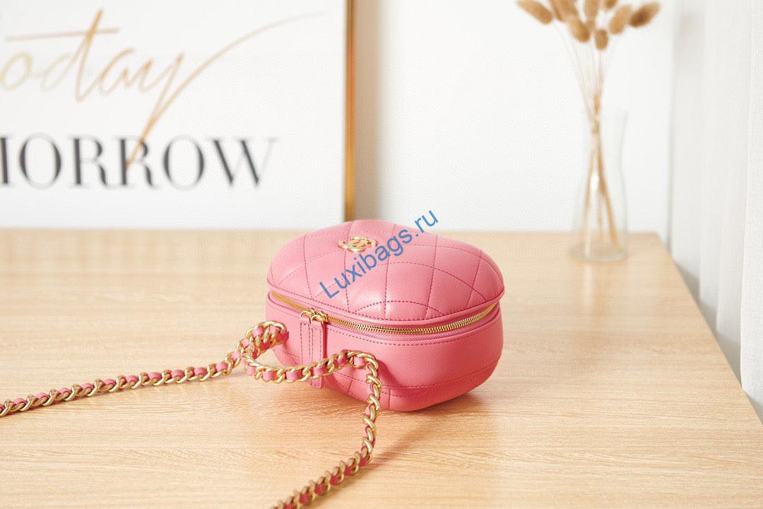 Chanel Small Vanity Case Lambskin gold-tone metal AS3066 pink | chanel as3066 small vanity case lambskin gold tone metal pink 05
