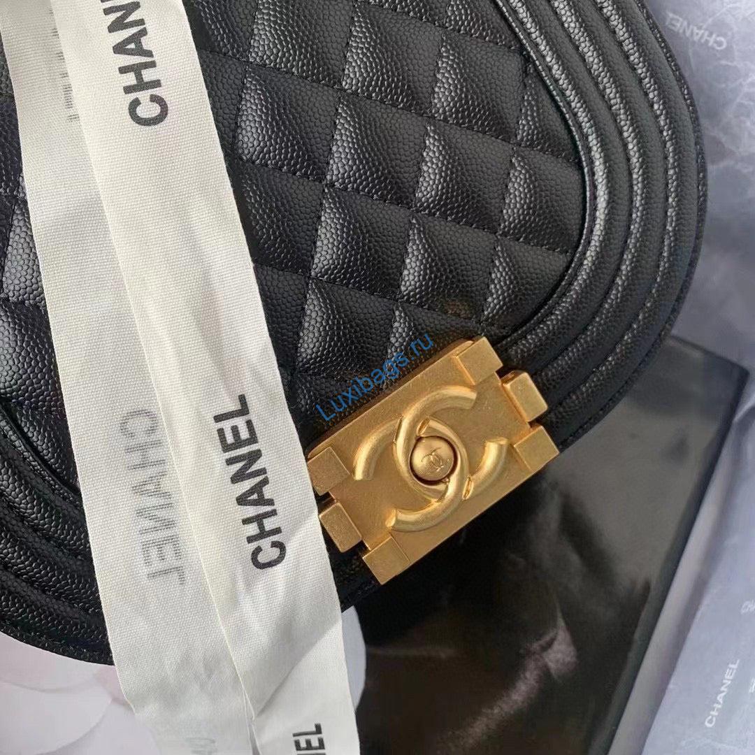 Chanel Small BOY CHANEL Messenger Bag AS3350 Lambskin Black | chanel as3350 small boy chanel messenger bag lambskin black 02