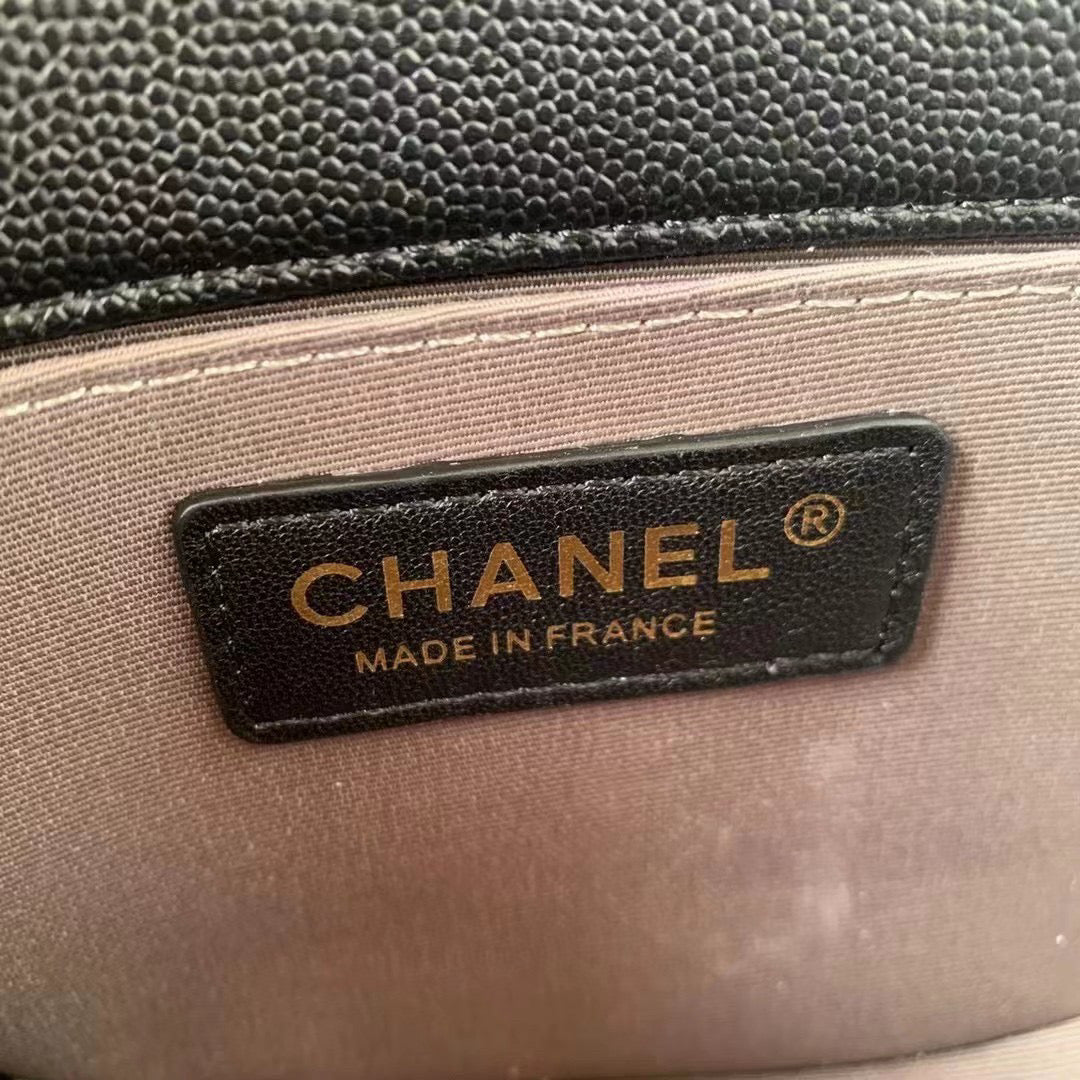 Chanel Small BOY CHANEL Messenger Bag AS3350 Lambskin Black | chanel as3350 small boy chanel messenger bag lambskin black 08